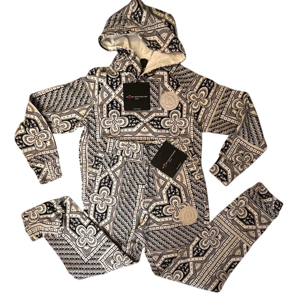 Moose Knuckles Kennedy Matching Set Kids Size: M - Bandana Print Jogger & Hoodie